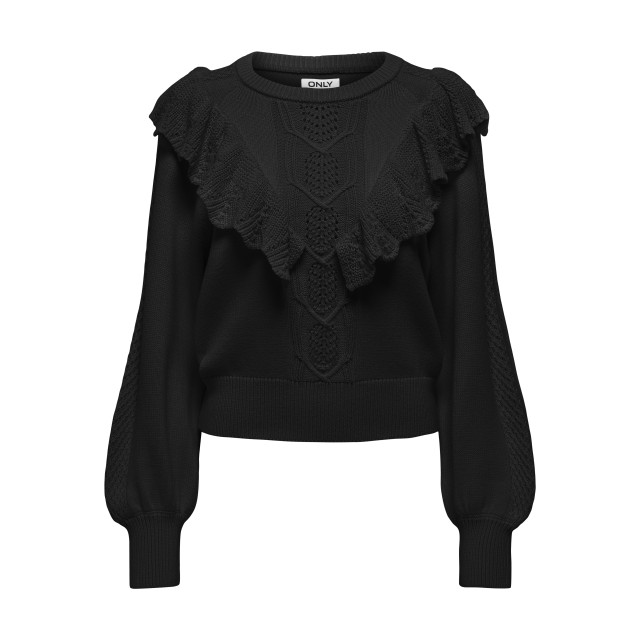 Only Onlcherry ls ruffle o-neck cc knt 15324323 large