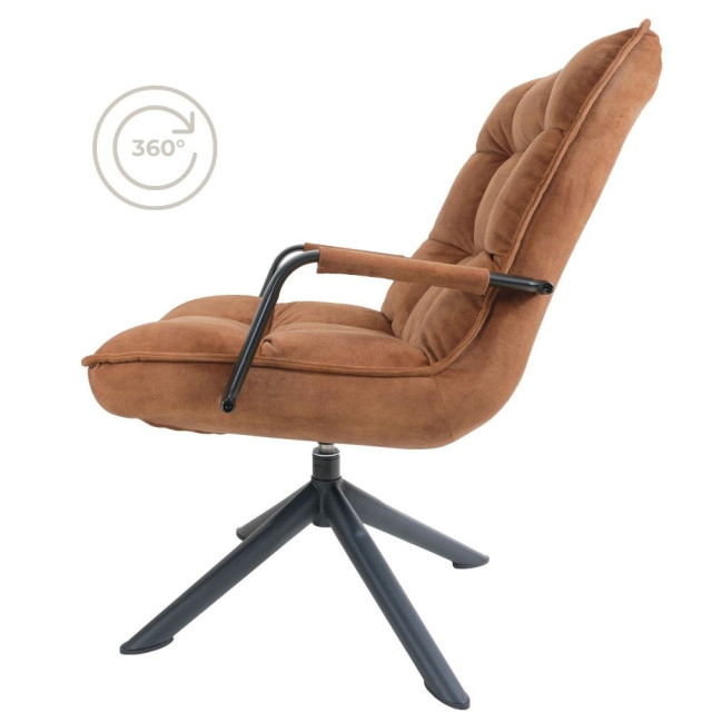 Home67 Fauteuil dorus arm adore velvet brown 04 2648219 large