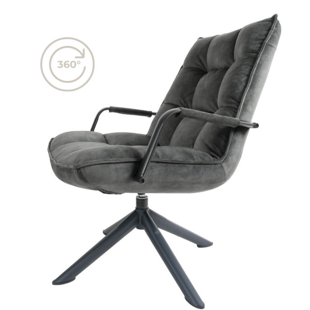 Home67 Fauteuil dorus arm adore velvet dark grey 10 2648215 large