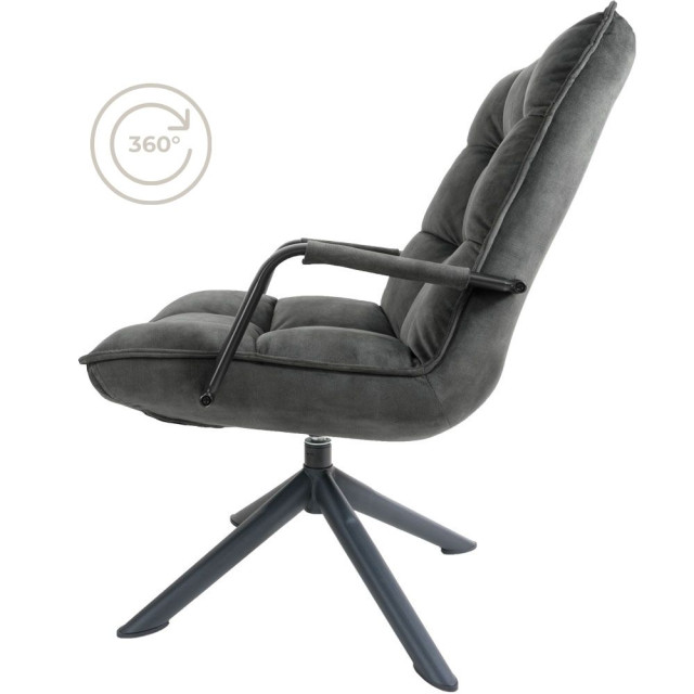 Home67 Fauteuil dorus arm adore velvet dark grey 10 2648215 large