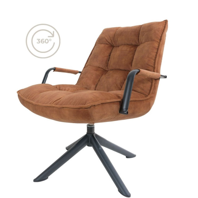 Home67 Fauteuil dorus arm adore velvet brown 04 2648219 large