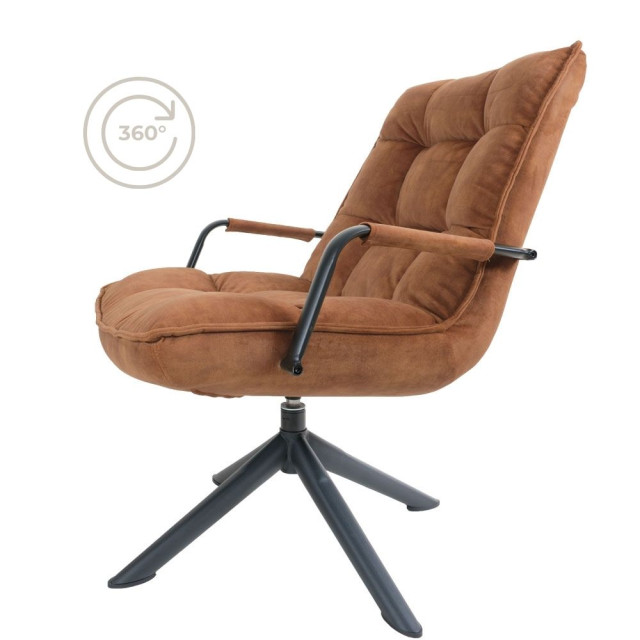 Home67 Fauteuil dorus arm adore velvet brown 04 2648219 large