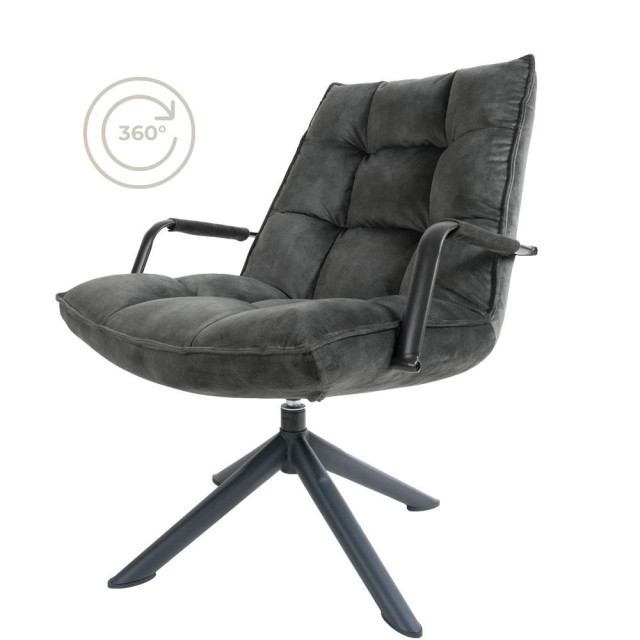 Home67 Fauteuil dorus arm adore velvet dark grey 10 2648215 large