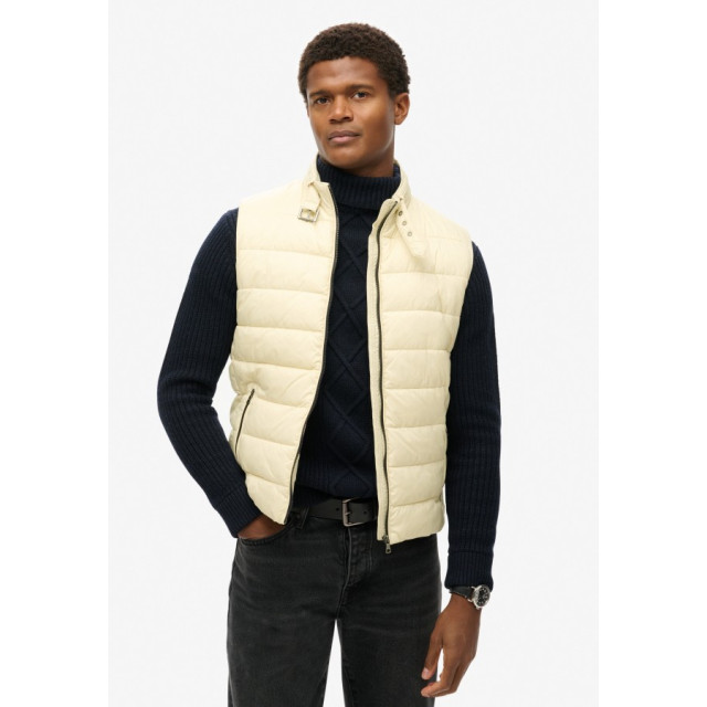 Superdry M5011996a padded gilet 8pv pelican beige bodywarmer 8PV Pelican Beige/M5011996A Padded Gilet large