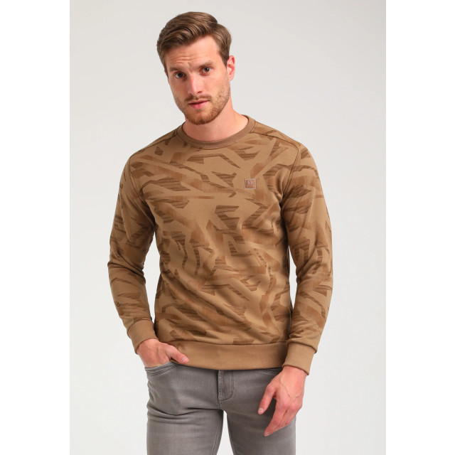 Gabbiano Heren sweater 774770 4412 khaki brown Gabbiano 774770 4412KhakiBrown large