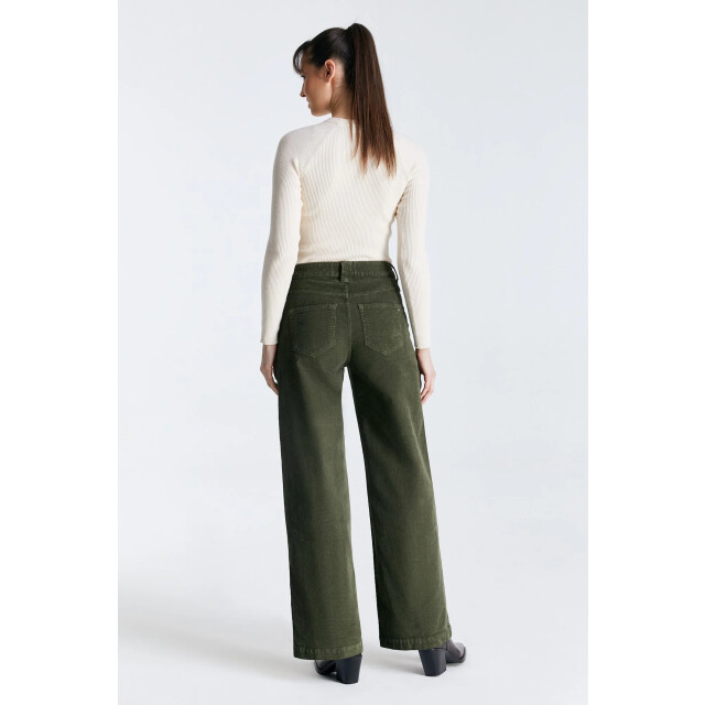 Cup of Joe Lulu cord wide leg jeans green COJ Lulu Green large