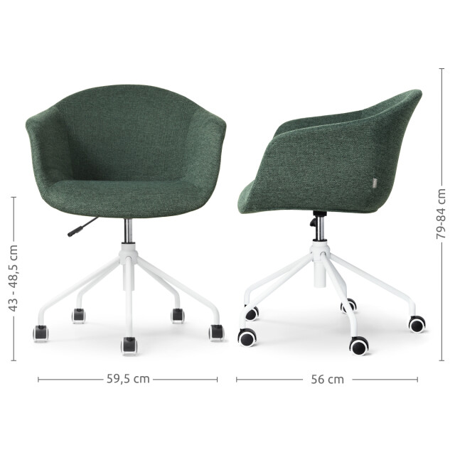 Nolon Nout-otis bureaustoel donker wit onderstel 2393475 large