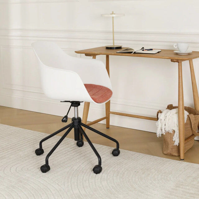 Nolon Nout-liz bureaustoel met terracotta rood zitkussen zwart onderstel 2028380 large