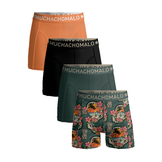 Muchachomalo Heren 4-pack boxershorts print/effen U-OUTLT1010-130 large