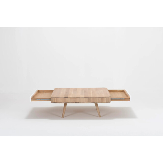 Gazzda Ena coffee table houten salontafel whitewash 90 x 90 cm 2028056 large