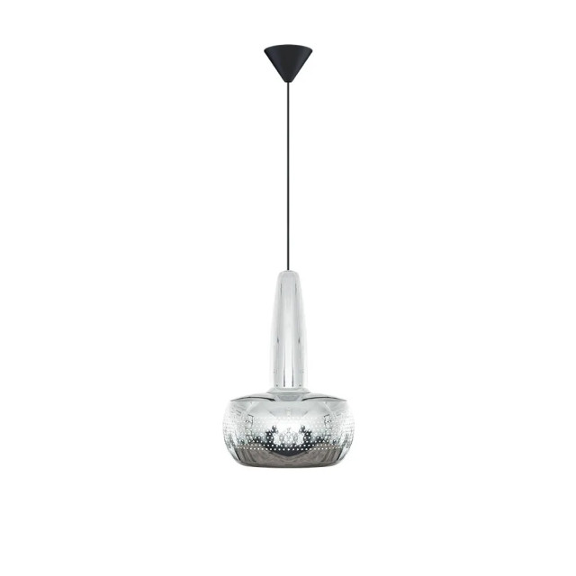 Umage Clava hanglamp polished steel met koordset zwart Ø 21,5 cm 2027823 large