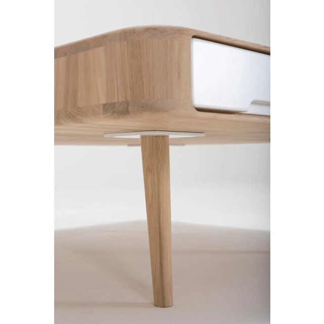 Gazzda Ena coffee table houten salontafel whitewash 90 x 90 cm 2028056 large