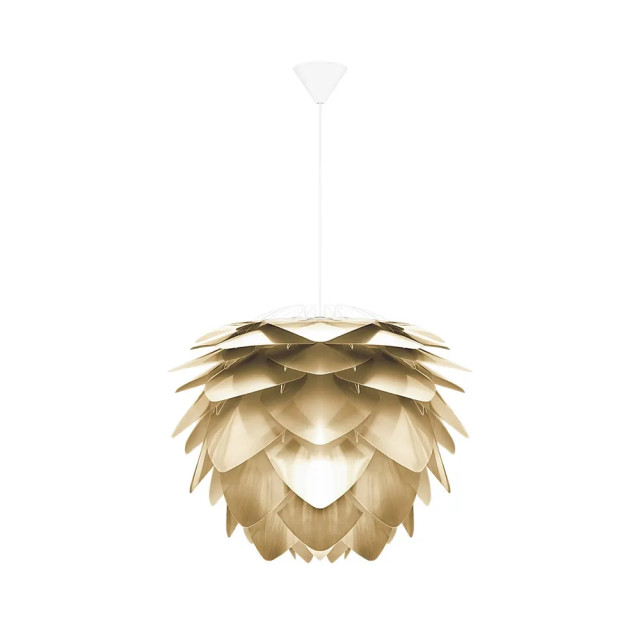 Umage Silvia medium hanglamp brushed brass met koordset wit Ø 50 cm 2027639 large