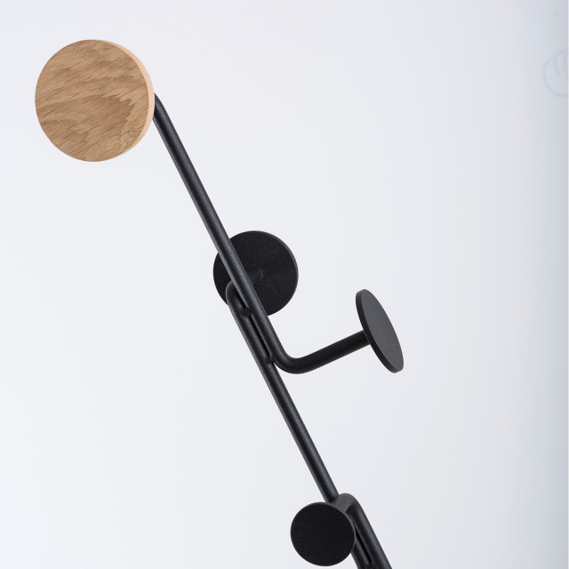 Gazzda Hook coat stand houten staande kapstok black 170 cm 2027312 large