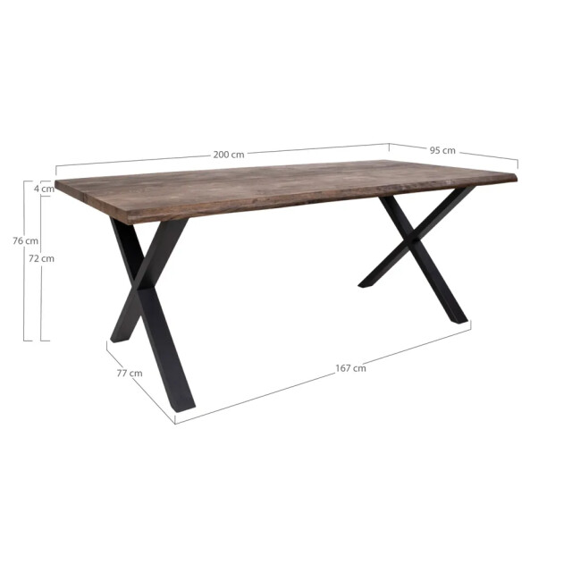 Artichok Fendi eikenhouten eettafel 200 x 95 cm 2028673 large