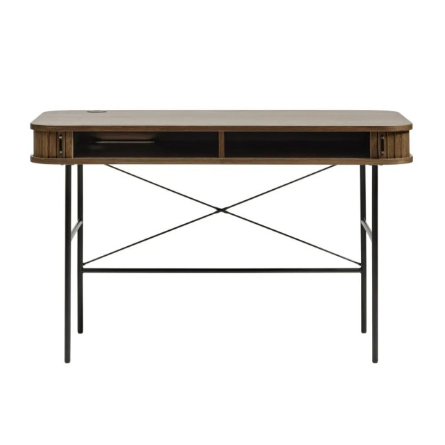 Olivine Lenn houten bureau gerookt eiken 120 x 60 cm 2411440 large