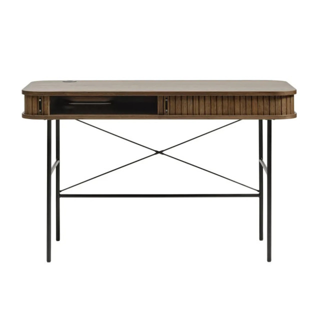 Olivine Lenn houten bureau gerookt eiken 120 x 60 cm 2411440 large