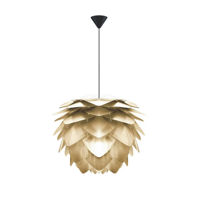 Umage Silvia medium hanglamp brushed brass met koordset zwart Ø 50 cm 2027640 large