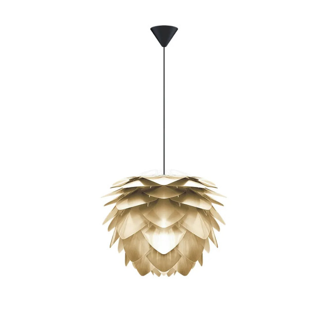 Umage Silvia mini hanglamp brushed brass met koordset zwart Ø 32 cm 2027641 large