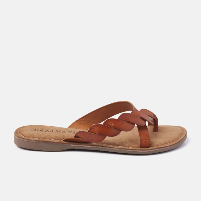 Lazamani 75.283 teenslippers dames 75.283 Tan large