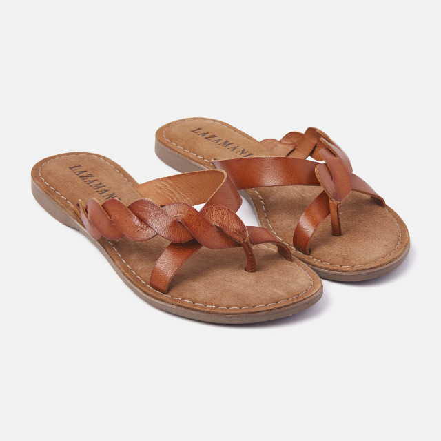 Lazamani 75.283 teenslippers dames 75.283 Tan large