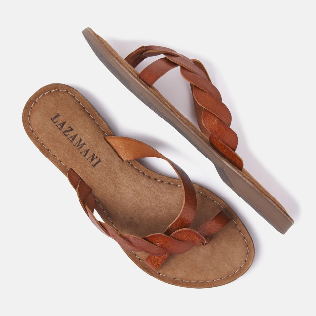 Lazamani 75.283 teenslippers dames 75.283 Tan large