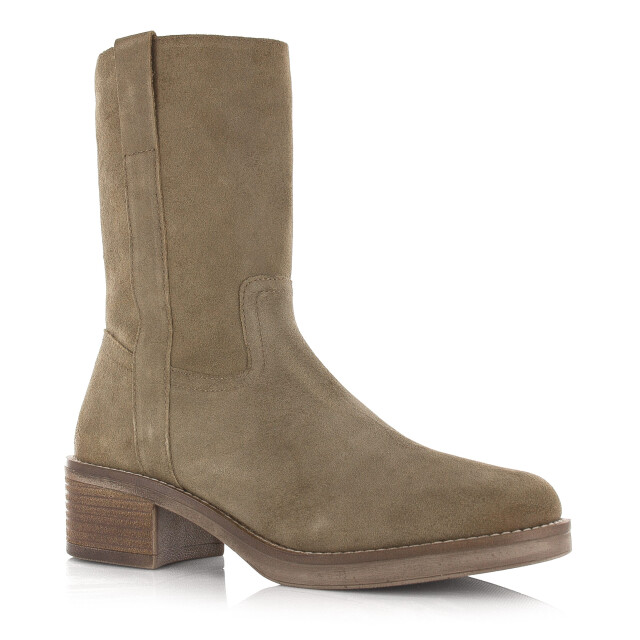 Poelman suède enkellaarsjes cappuccino enkellaars met hak dames LPBRA VE-02POE1 large