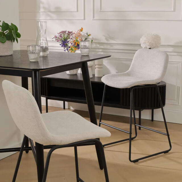 Nolon Nino-mats barkruk zwart onderstel 65 cm set van 2 2848507 large