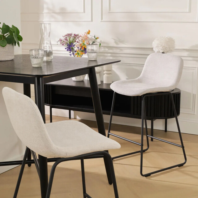 Nolon Nino-mats barkruk zwart onderstel 75 cm set van 2 2833518 large