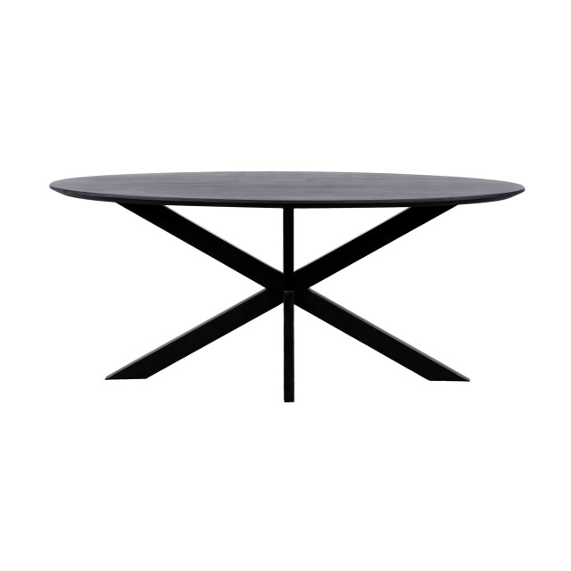 QUVIO Eettafel sofia– ovaal – 180x90 cm – stalen kruispoot – fsc®-gecertificeerd mangohout – 2933681 large