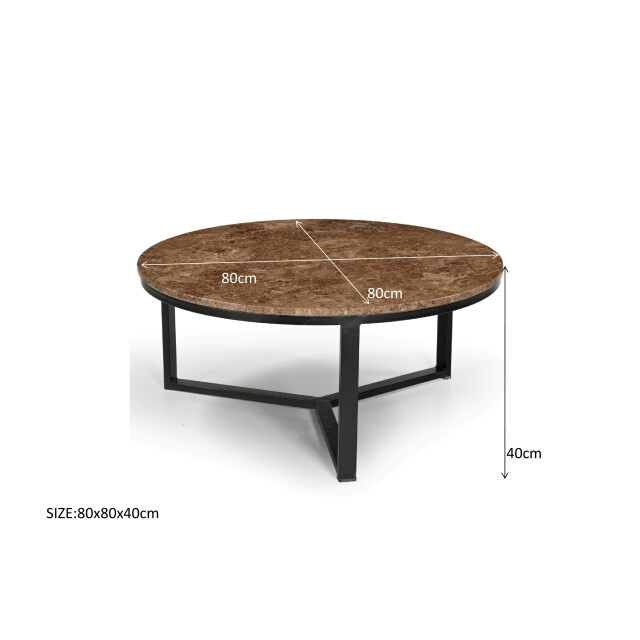 Livingfurn salontafel senna emperador 80cm marmer 2834853 large