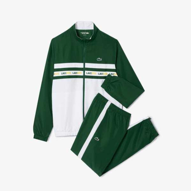 Lacoste Trainingspak tracksuit s24 white groen WH7567 large