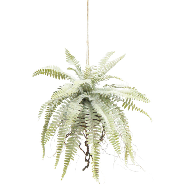 Hoyz Greenery kunst hangplant frosted varen op bal 76 cm 2945755 large