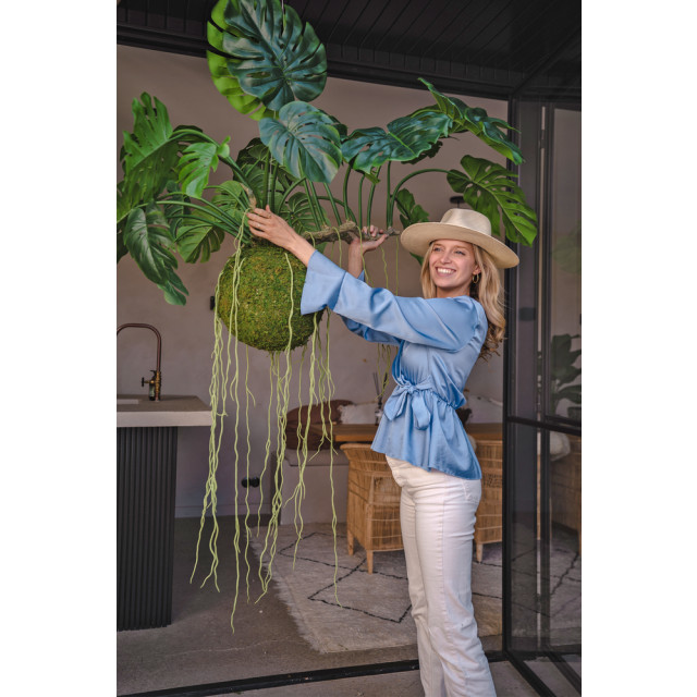 Hoyz Greenery kunst hangplant monstera deluxe 80 cm 2945897 large