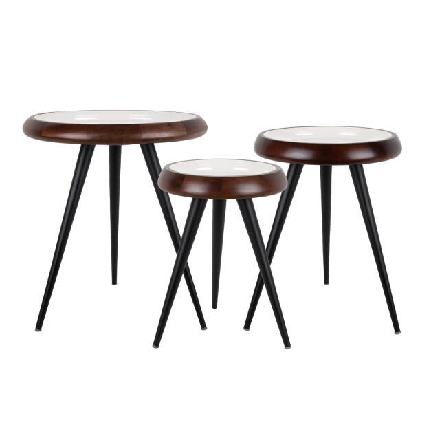 Leitmotiv bijzettafel set tripod ivoor set van 3 2946438 large
