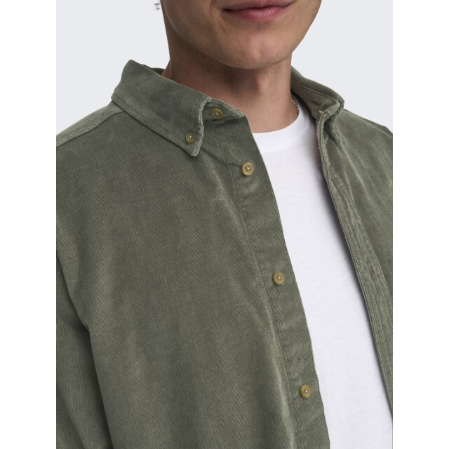 Only & Sons Onsmichael 18w reg cord stretch ls donker 5309.27.0016 large