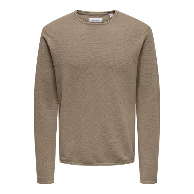 Only & Sons Onsfelix reg 12 crew knit noos taupe 5219.77.0050 large