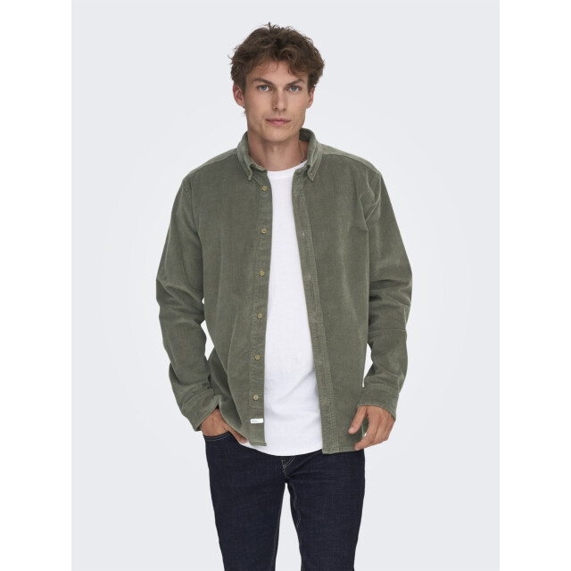 Only & Sons Onsmichael 18w reg cord stretch ls donker 5309.27.0016 large