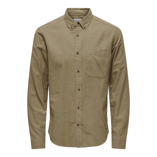 Only & Sons Onsgudmund slim 1-pkt solid shirt n licht 5309.71.0019 large