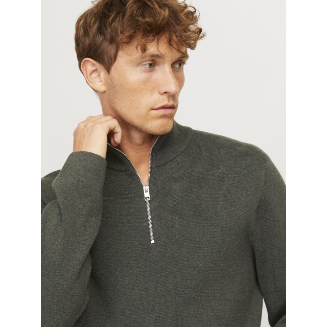 Jack & Jones Jprblamilano stitch knit half zip s donker 5219.27.0060 large