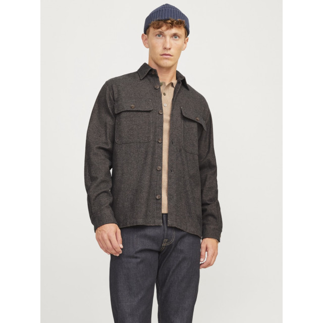 Jack & Jones Jprraymond melange solid ls overshi antraciet 5309.85.0022 large