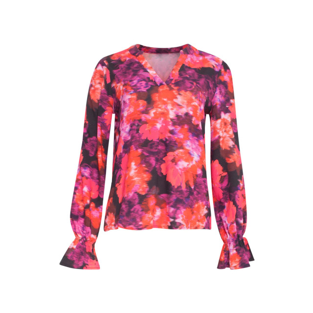 Smashed Lemon 24651 top met rode en paarse bloemenprint 24651-999-998 large