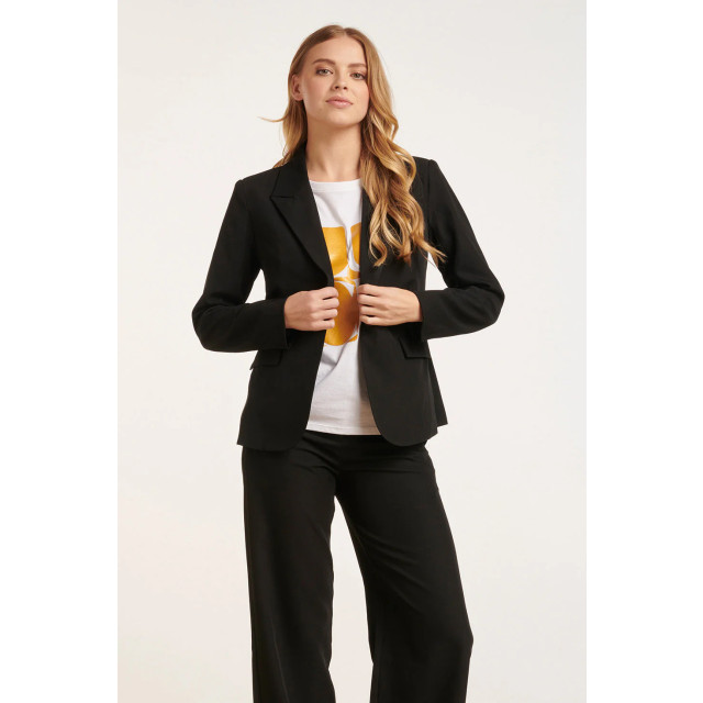 Smashed Lemon 24585 verfijnde zwarte blazer met losse pasvorm 24585-999-S large