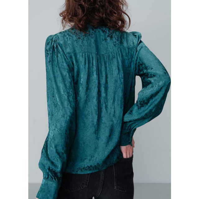 Grace & Mila Wikkelblouse patroon nonna Groene wikkelblouse met patroon Nonna  large