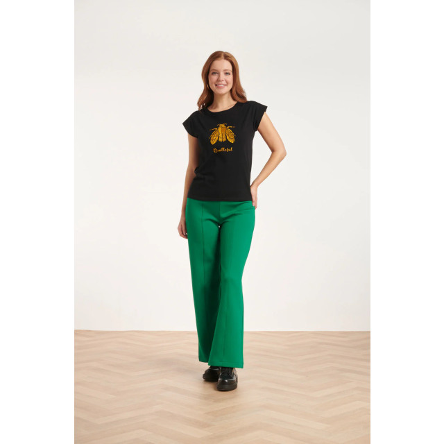 Smashed Lemon 24690 zwart t-shirt met borduursel 24690-999-025 large