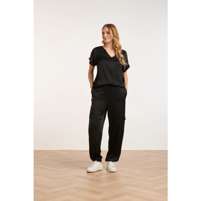 Smashed Lemon 24680 e satijnen cargo broek | 24680-999-XL large