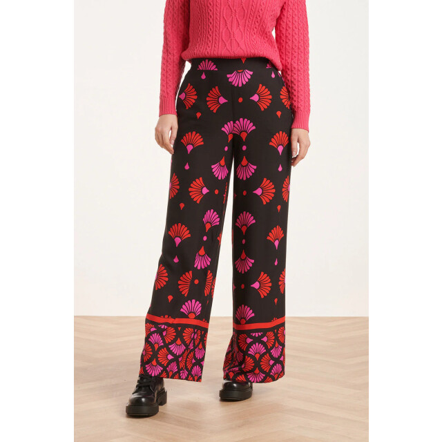 Smashed Lemon 24538 e broek met fuchsia grafische print | 24538-999-998 large