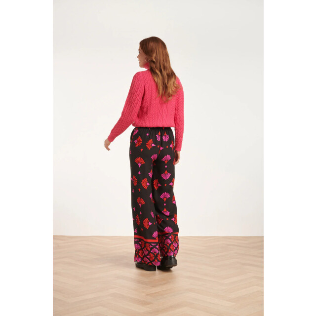 Smashed Lemon 24538 e broek met fuchsia grafische print | 24538-999-998 large