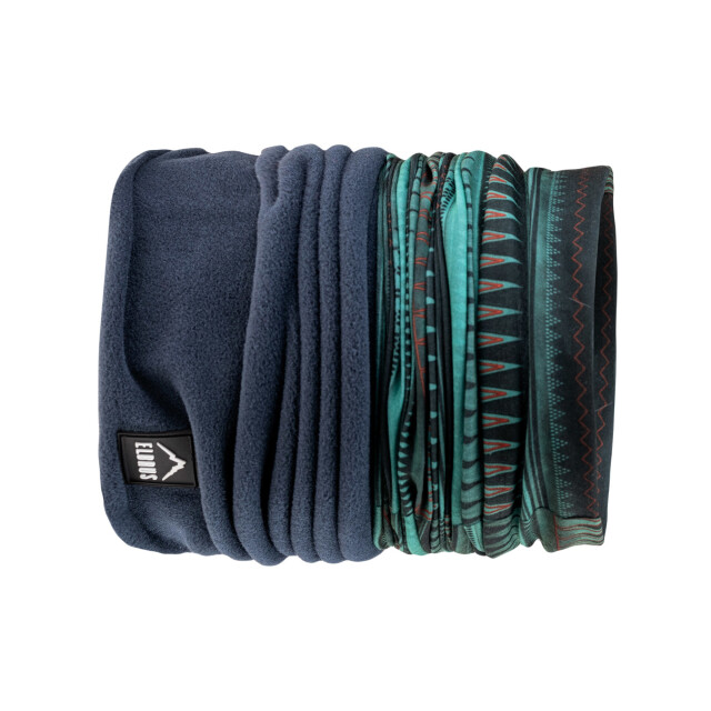 Elbrus Dames berri polartec halswarmer met patroon UTIG2200_turquoisetotaleclipse large