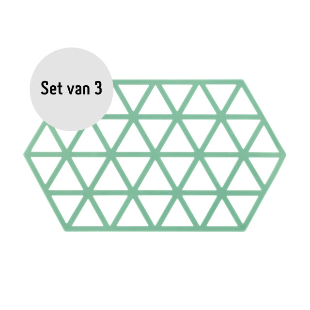 Krumble Siliconen pannenonderzetter hexagon lang - set van 3 2619262 large